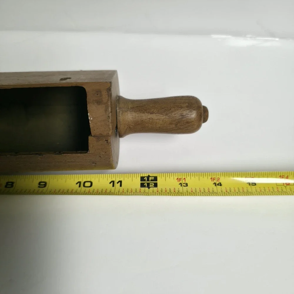 Vintage 1985 HOMCO Rolling Pin Wall Pocket Planter Kitchen Decor Faux Wood